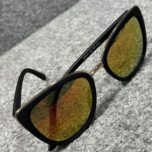 Foster Grant Cat‎ Eye Mirrored Black Sunglasses SIA NWT  100% UVA-UVB Protection